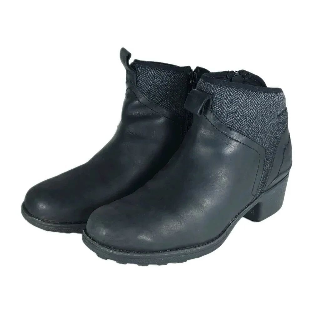Merrell Women's Chateau II Mid US9,5 Black Leather Wool Waterproof Ankle Boots